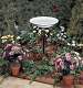 20 Inch Bird Bath w Metal Stand non-heated
