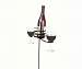 24 inch Wine Bottle & Glasses Stake-Black