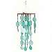 Aqua Capiz Chime w Wooden Beads