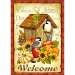 Autumn Birds House Flag