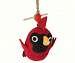 Baby Cardinal Felt Birdhouse