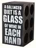 Balanced Wine Diet Wooden Block Wine Bottle Holder