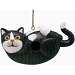 Black & White Cat on Back Birdhouse