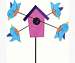 Bluebird Birdhouse Whirligig