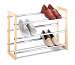 Wood & Chrome Shoe Rack