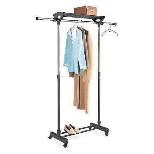 Double Adjustable Garment Rack