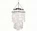 Capiz Solar Chime White Diamond