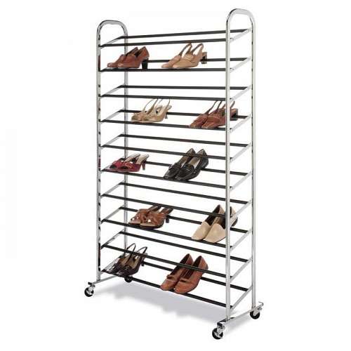 50 Pair Chrome Shoe Tower