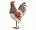 Country Rooster 17 inch Red White