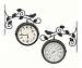 Decorative Outdoor Bird ClockThermometer