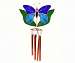 Dark & Light Blue Buttlerfly wLeaves Wind Catcher