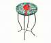 Faux Mosaic Table, Cardinal