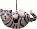 Grey Tabby Cat on Back Birdhouse