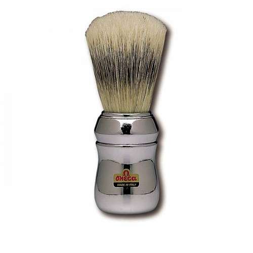 Omega Silver Handle Shaving Brush
