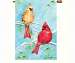 Bird House Flags Winter Cardinal