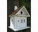 Cottage Birdhouse White wLavender Shotgun