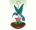 Hummingbird Flower Bird Feeder