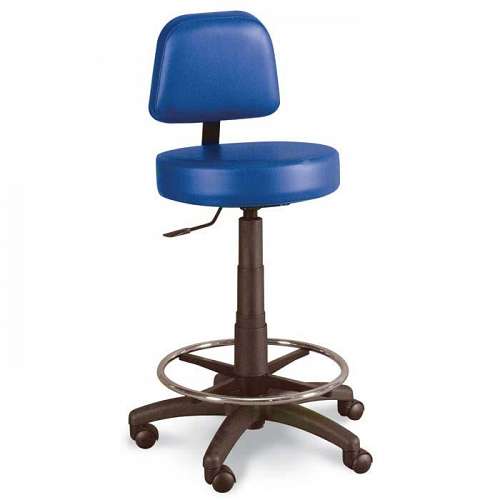 Gas Lift Stool with Back and Footring