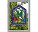 Large Hummingbird Steeple Frame Window Panel