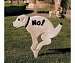 No Pausing Pooch Cast Iron Lawn Sign