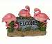 Pink Flamingo Welcome Statue