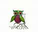 Rainbow Owl Tabletop Rain Gauge