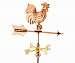 Polished Copper Garden Weathervane Rooster