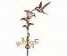 Polished Copper Garden Weathervane Hummingbird