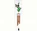 Purple Butterfly with Leaves Large Wind Chime