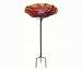 Red BirdbathFeeder wStake