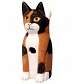 Sitting Calico Cat Birdhouse