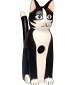 Sitting Black & White Cat Birdhouse