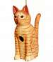 Sitting Orange Tabby Cat Birdhouse