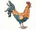 Teal Rooster Large