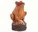 Wood Carved Frog Statuary