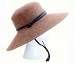 Wide Brim Braided Hat Dark Brown