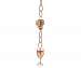 Wine and Glasses Rain Chain Polished Copper