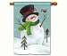 Woodland Snowman Standard Flag