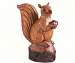 Wood Carved Squirrel Statuary