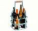 Wine Bottle Holder Holds 4 Bottles of Wine Robin's Egg Metal