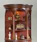 Butler Artists Originals Cherry & Red Painted Demilune Hutch