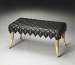 Butler Designers Edge Black Leather Bench
