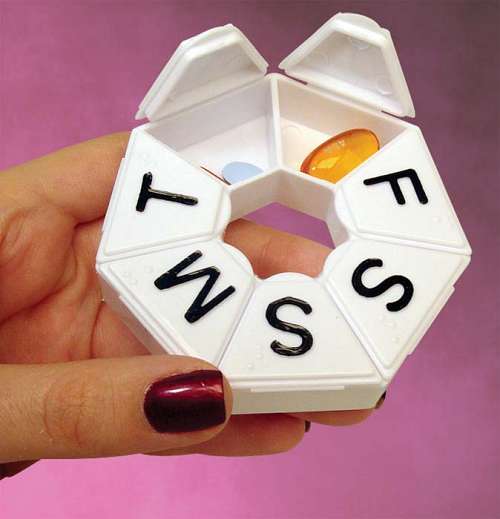 Round Weekly Pill Reminder