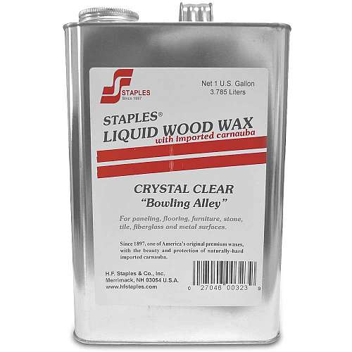 Staples Wax Liquid "Bowling Alley" Wood Wax