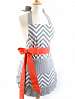 Flirty Aprons Women's Chevron Bow Flirty Apron