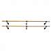 Double Bar Traditional Wood Fixed Height Wall Mount Ballet Barre System