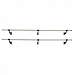 Double Bar Collared Aluminum Fixed Height Wall Mount Ballet Barre System