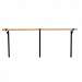 Single Bar Traditional Wood Adjustable Height Wall Mount Ballet Barre System