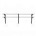 Double Bar Collared Aluminum Adjustable Height Wall Mount Ballet Barre System