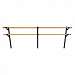 Double Bar Traditional Wood Adjustable Height Wall Mount Ballet Barre System